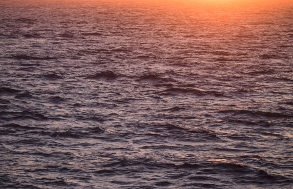 Sunset over sea, Mediterranean Sea. Mediterranean.