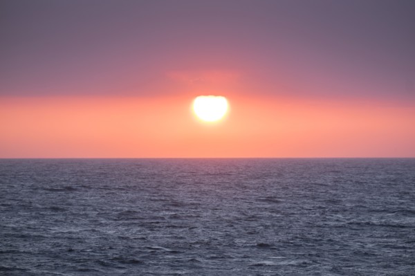 Sunset over sea, Mediterranean Sea.