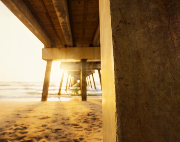 Pier in sunlight
