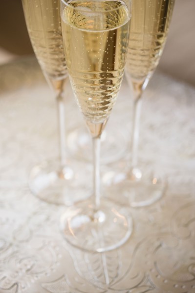 Champagne on table