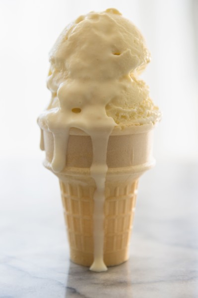 Studio shot of ice cream cone