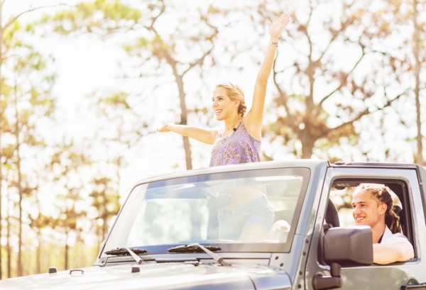 Couple in car