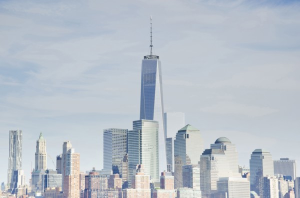 Manhattan skyline with One World Trade Center building