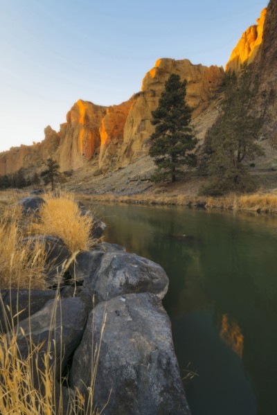 Landscape with rocks and river