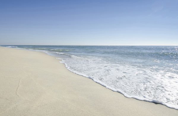 Beach with blue sky