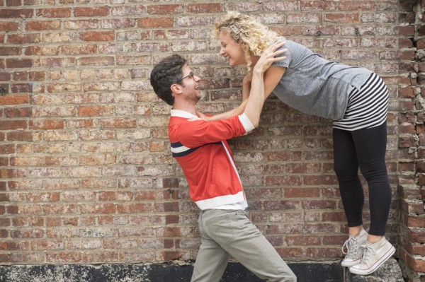 Couple having fun.