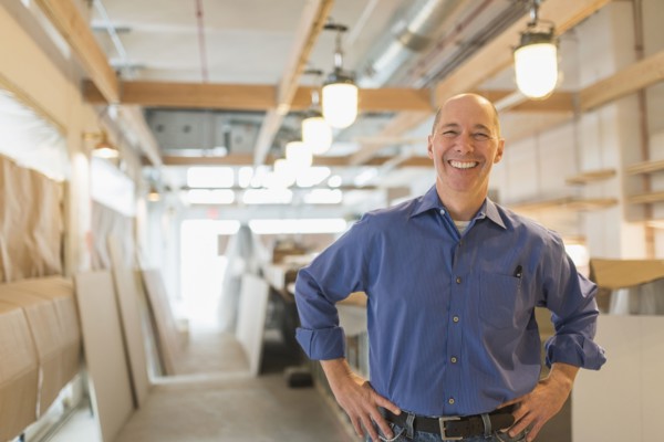 Portrait of smiling business owner.
