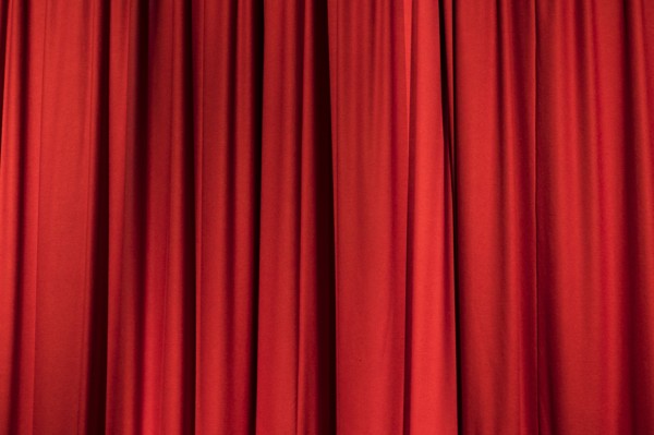 Red curtain.