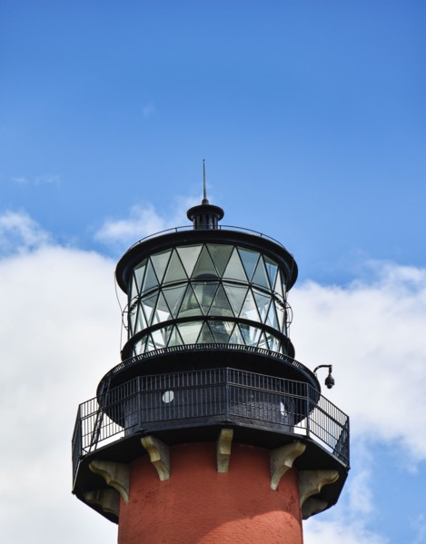 High section of lighthouse. Palm Beach, Florida.