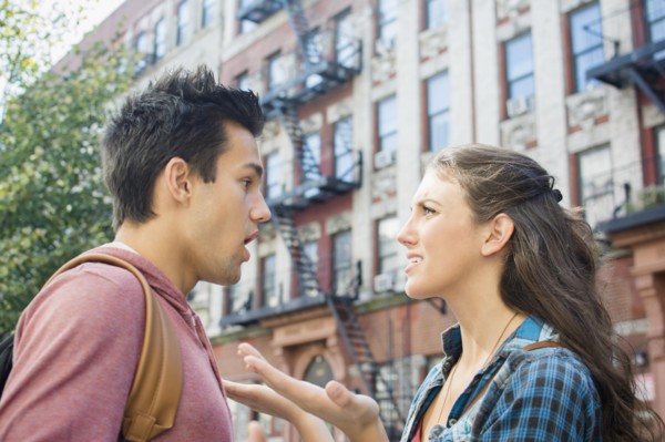 Young couple having relationship difficulties