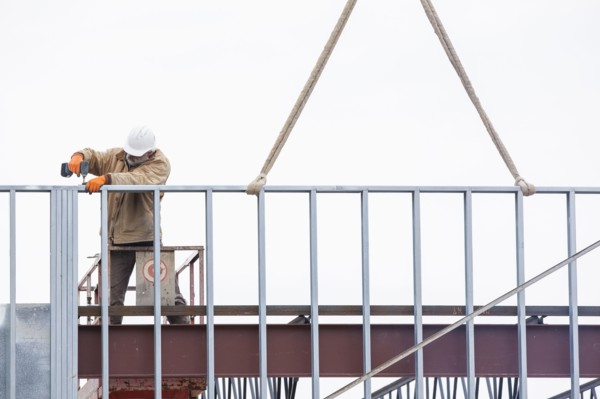 Man working at construction site