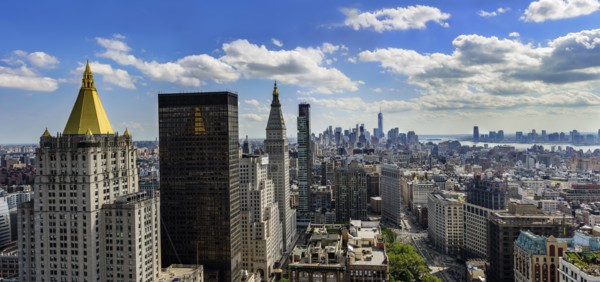 Aerial view of residential district. USA, New York State, New York City.