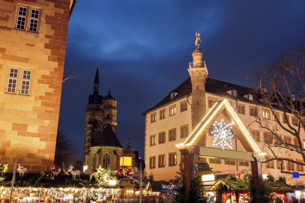 Christmas market at night