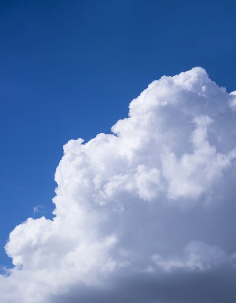 View of puffy cloud formations.