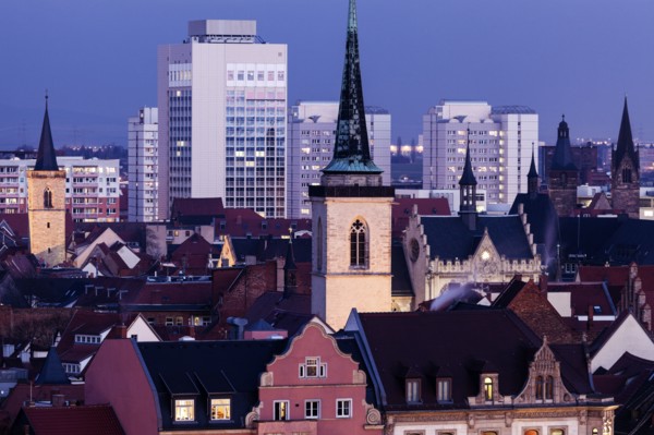Cityscape with Allerheiligenkirche bell tower
