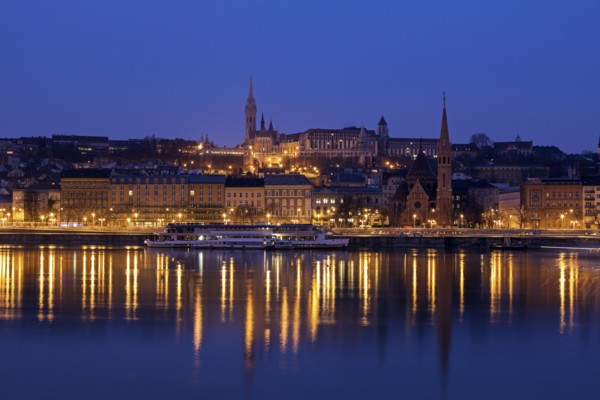 Buda skyline with Matthias Church and Fisherman's Bastion