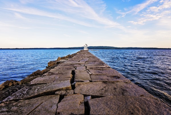 Rockland Breakwater Lighthouse seeing from pier