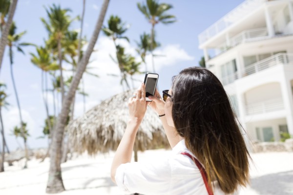 Woman taking picture