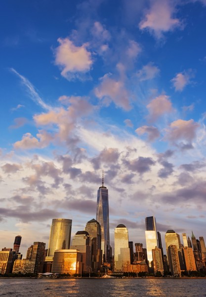 Skyline at sunset