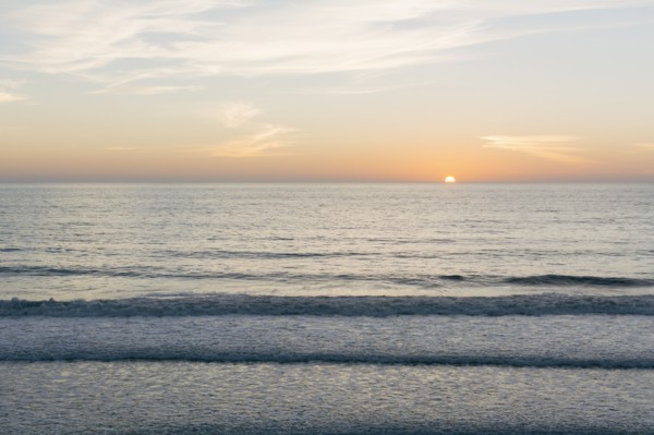 Scenic seascape at sunset