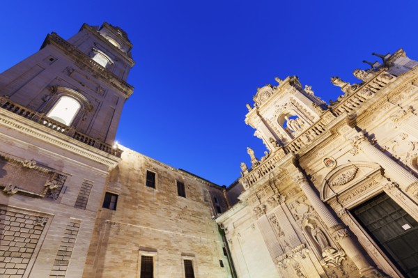 Low angle view of Lecce Cathedral in Duomo square