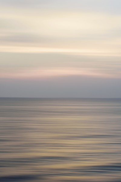 Horizon over water at dusk