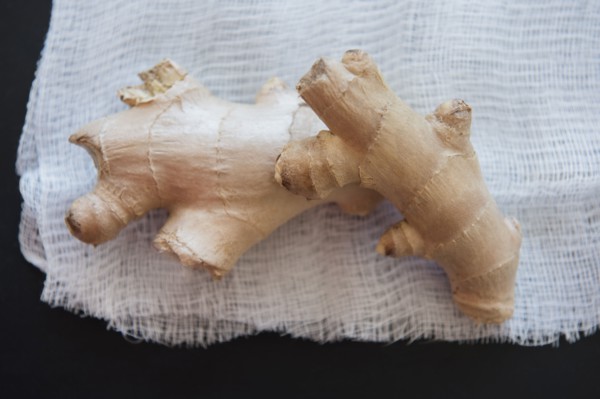 Brown ginger on textile