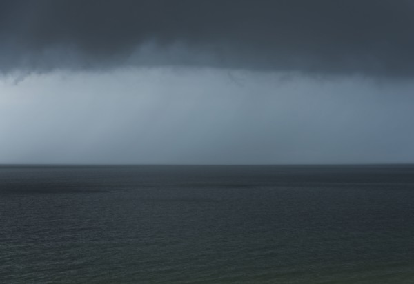 Storm clouds over sea