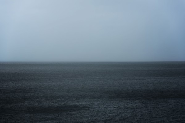 Storm clouds over sea