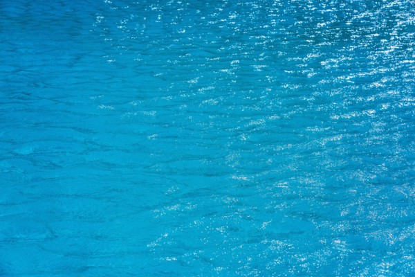 Rippled water in swimming pool