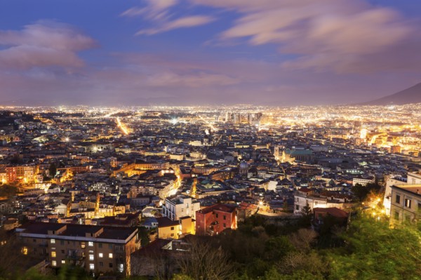 Illuminated city at night