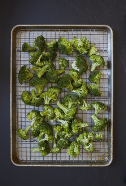 Broccoli on tray