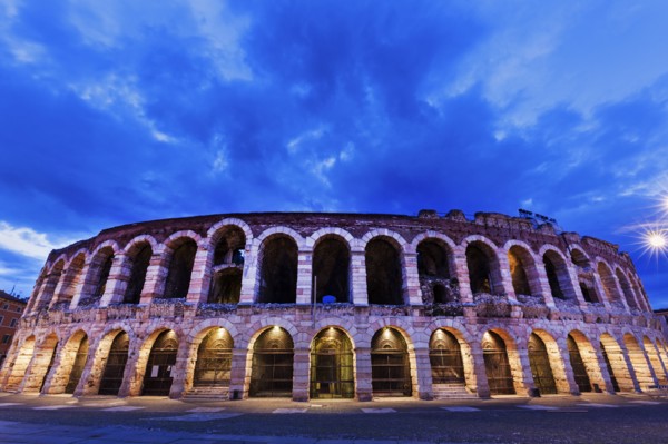 The Verona Arena on Piazza Bra in Verona Verona, Veneto, Italy