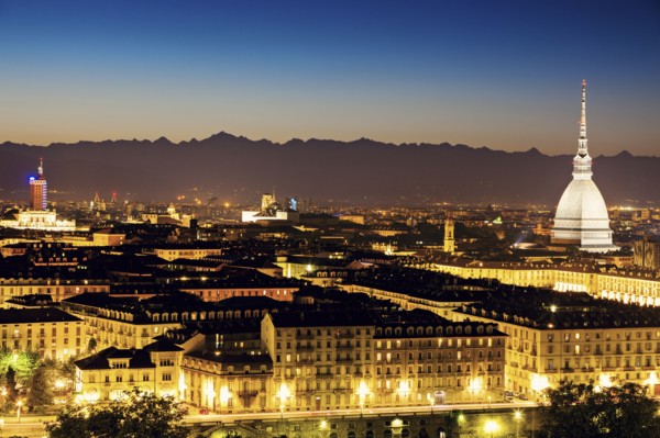 Skyline of Turin, Turin, Piedmont, Italy