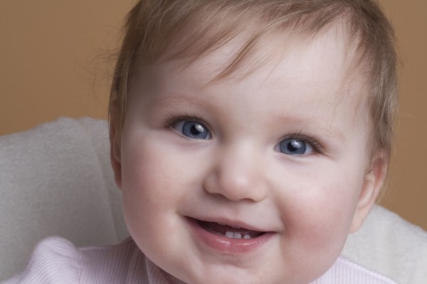 Portrait of smiling baby girl