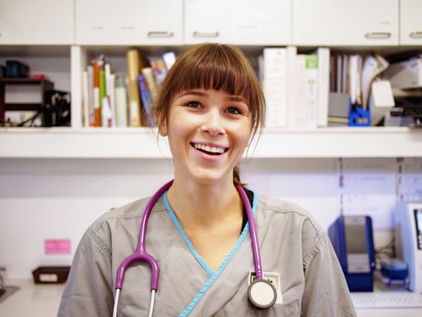 Portrait of vet with stethoscope