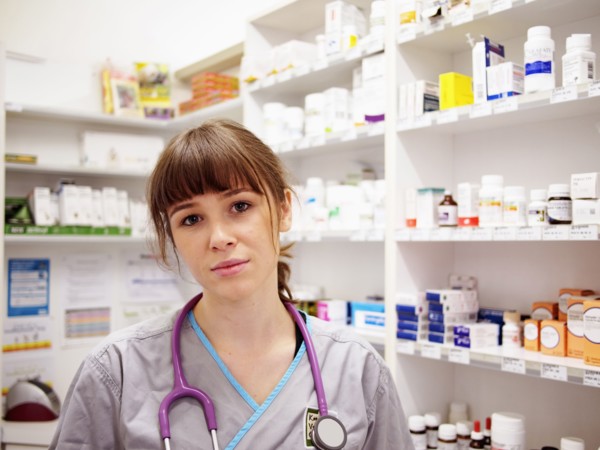 Portrait of vet with stethoscope