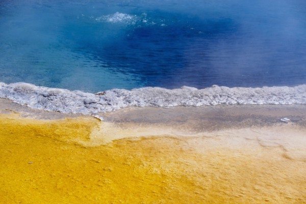 Hot spring with sand
