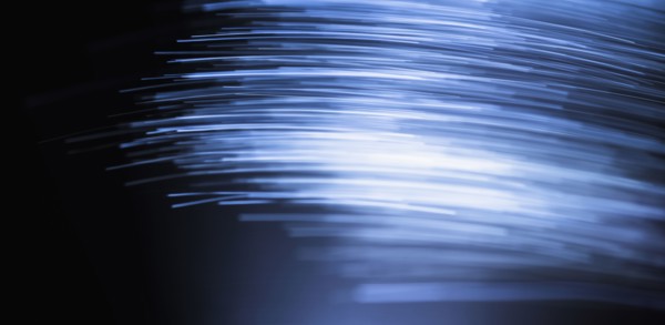 Blurred fiber optic cables.