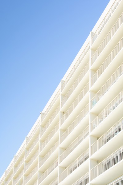 Hotel on sunny day
