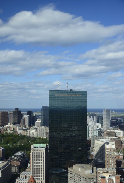 Massachusetts, Boston, Urban scene with office buildings