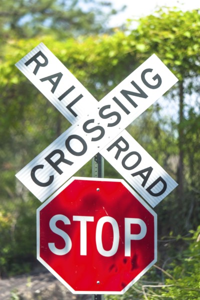 Railroad crossing sign