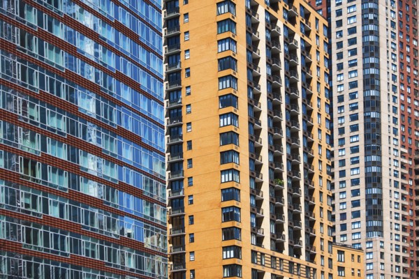 USA, New York State, New York City, Facades of skyscrapers