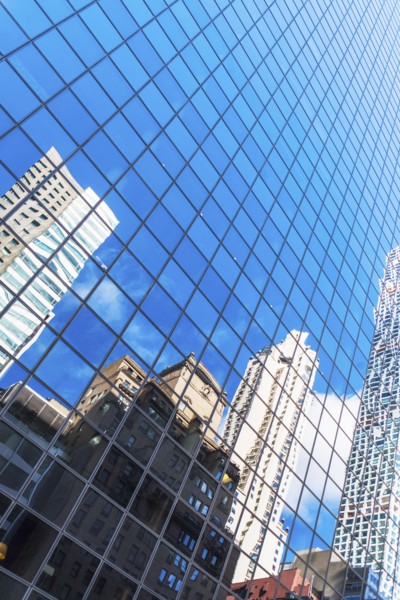 USA, New York State, New York City, Manhattan, Facade of office building