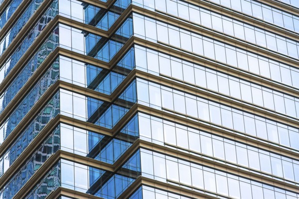 USA, New York State, New York City, Manhattan, Facade of office building
