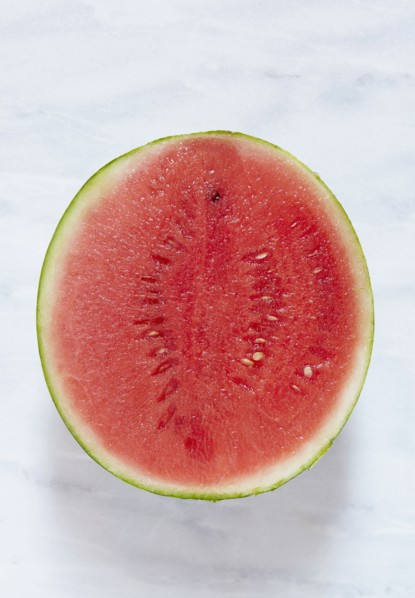 Watermelon cut in half