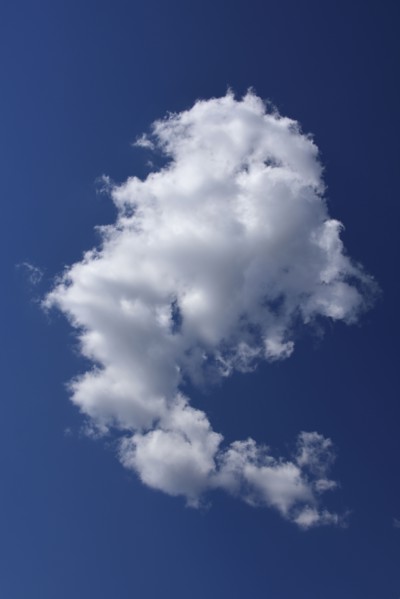 White cloud on blue sky