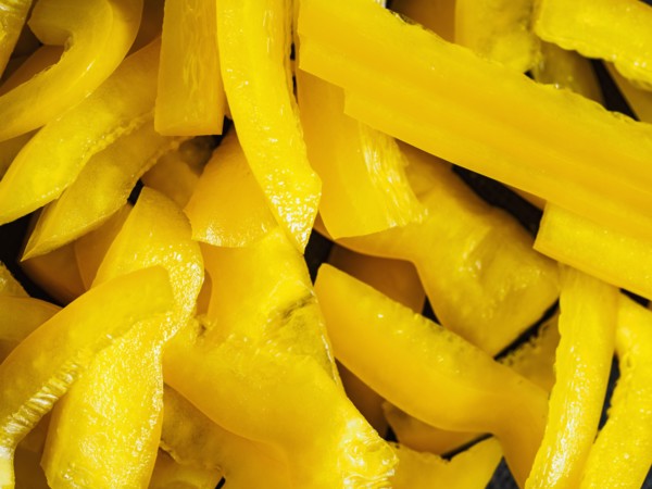 Strips of yellow pepper