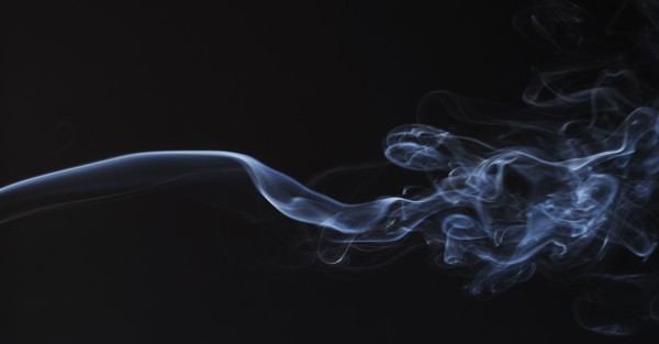 Smoke on black background.