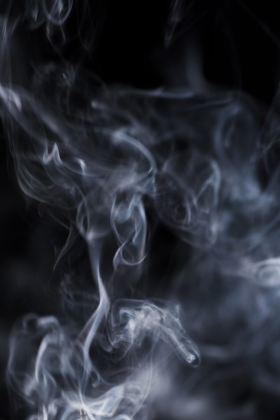 Smoke on black background.